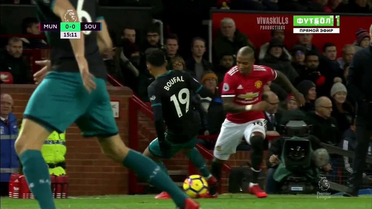 Ashley Young nutmeg skill vs Southampton HD