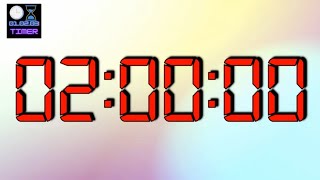 2 hours timer countdown with soft Color and Simple alarm Beeps 🌸🔔 |❤️ + 🚨🚨🚨 screenshot 5