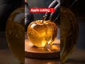 Yeh Apple hai ya Sona? 🤯Knife lagte hi magic #asmr #satisfying #oddlysatisfying #glassart #goldapple