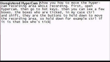 How To Move The HyperCam Recording Area While Recording