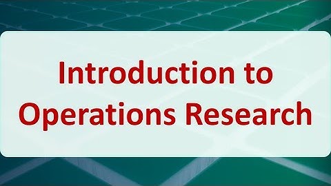 Operationeel onderzoek 02: Inleiding tot operationeel onderzoek