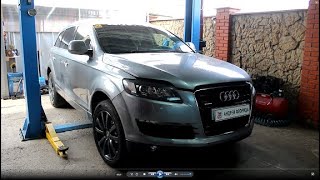 Замена втулок переднего стабилизатора на АУДИ Q7 2008 AUDI Q7 3,6 бензин