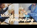 Mobile home clean with me  homemaking  ditl