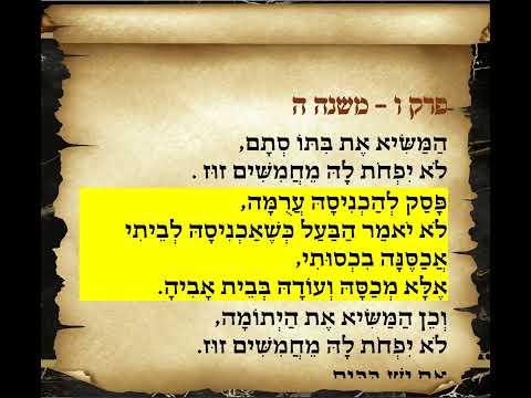 משניות כתובות פרק ו משנה ה