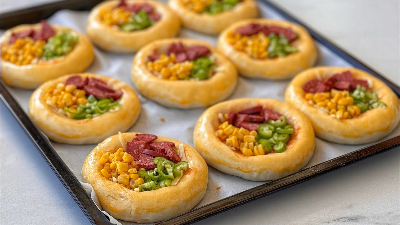 ÇOCUKLARIN BESLENME ÇANTASINA YAPIN ✅  KÜÇÜK BÜYÜK HERKESİN ÇOK SEVDİĞİ MİNİ PİZZA TARİFİ / KAHVALTI