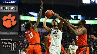 Clemson vs. Wake Forest Full Game | 2019-20 ACC Men's Basketball