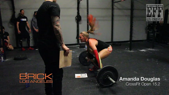 Brick CrossFt Athlete Amanda Douglas finishing 15.2