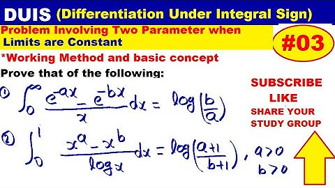 #03 DUIS | Integration Involving two parameter when limit is constant | DUIS in hindi