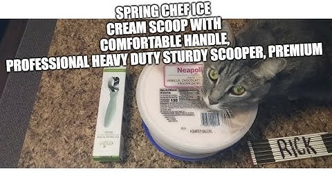 Spring Chef Ice Cream Scoop with Comfortable Handle, Professional Heavy Duty Sturdy Scooper, Premium