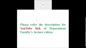 Department Faculty’s  lecture videos