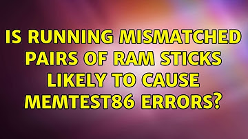 Is running mismatched pairs of RAM sticks likely to cause memtest86 errors?
