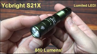 Ycbright S21X Flashlight Kit Review! (880 Lumens, Lumiled LED, Perfect Size For EDC!)