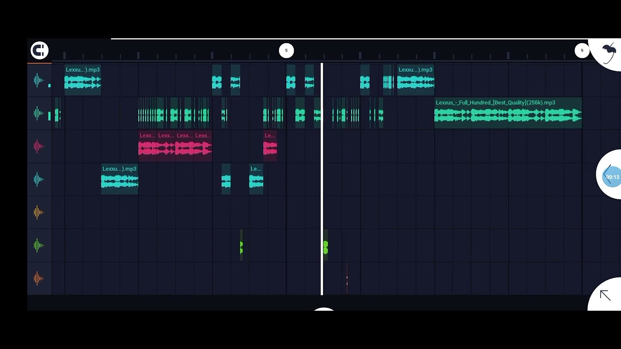 how to do scratching like sony acid pro using Android phone app