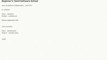 Java is platform independent  -  why? explained in tamil