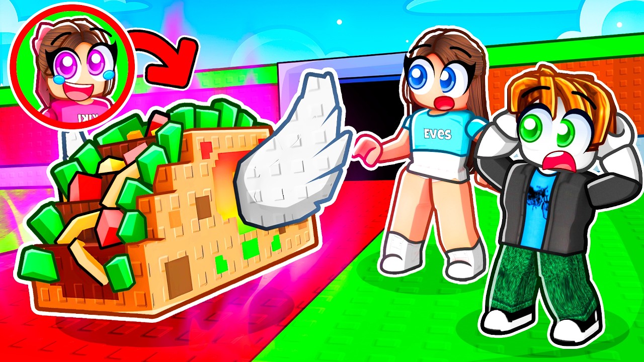 Я притворился новым удачливым блоком, чтобы потроллить свою сестру в игре «Украсть мозгогнил»..