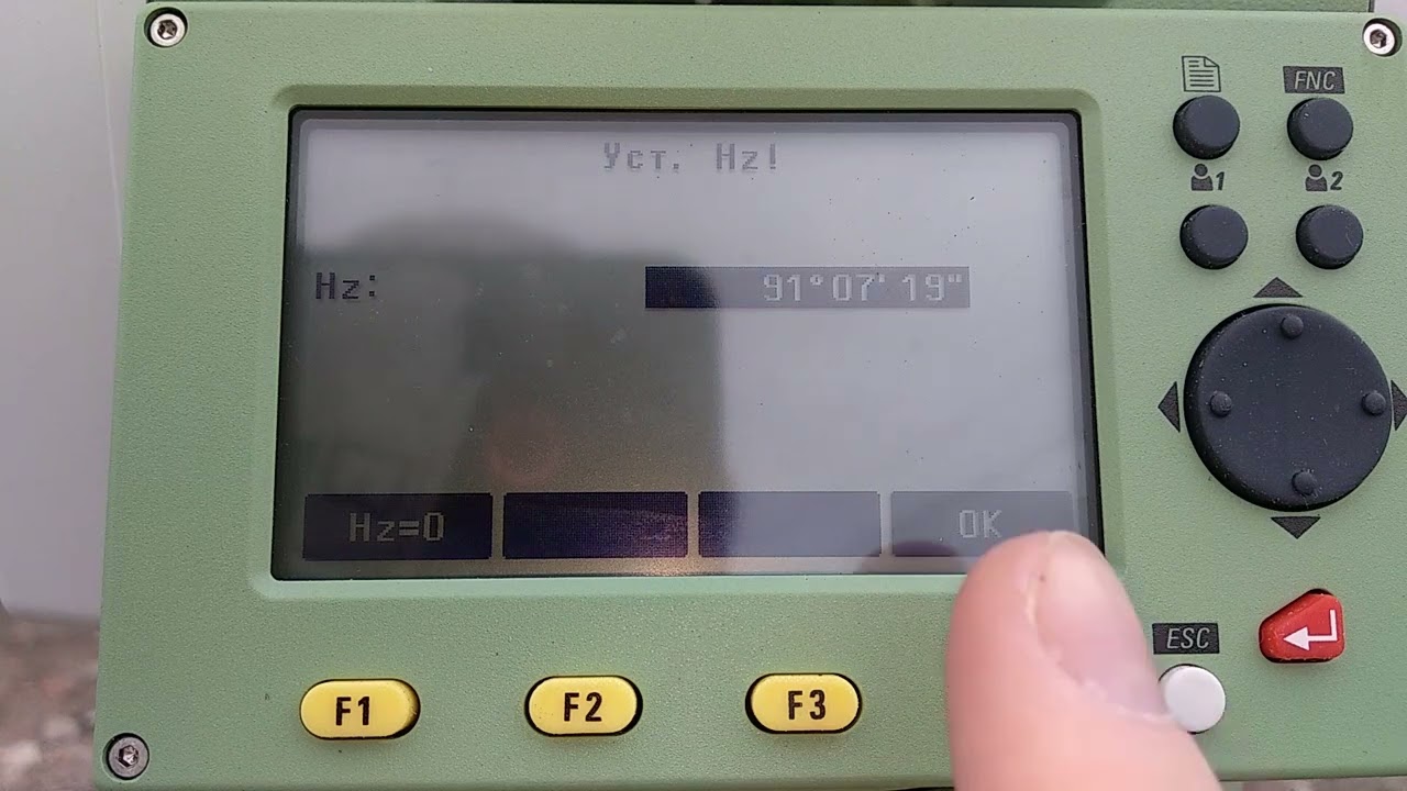 Тахеометр Leica TS02 смена горизонтального угла