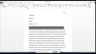 MLA 5 -- Centering Your Title Mla Formatting Alignment Spacing Heading And Title