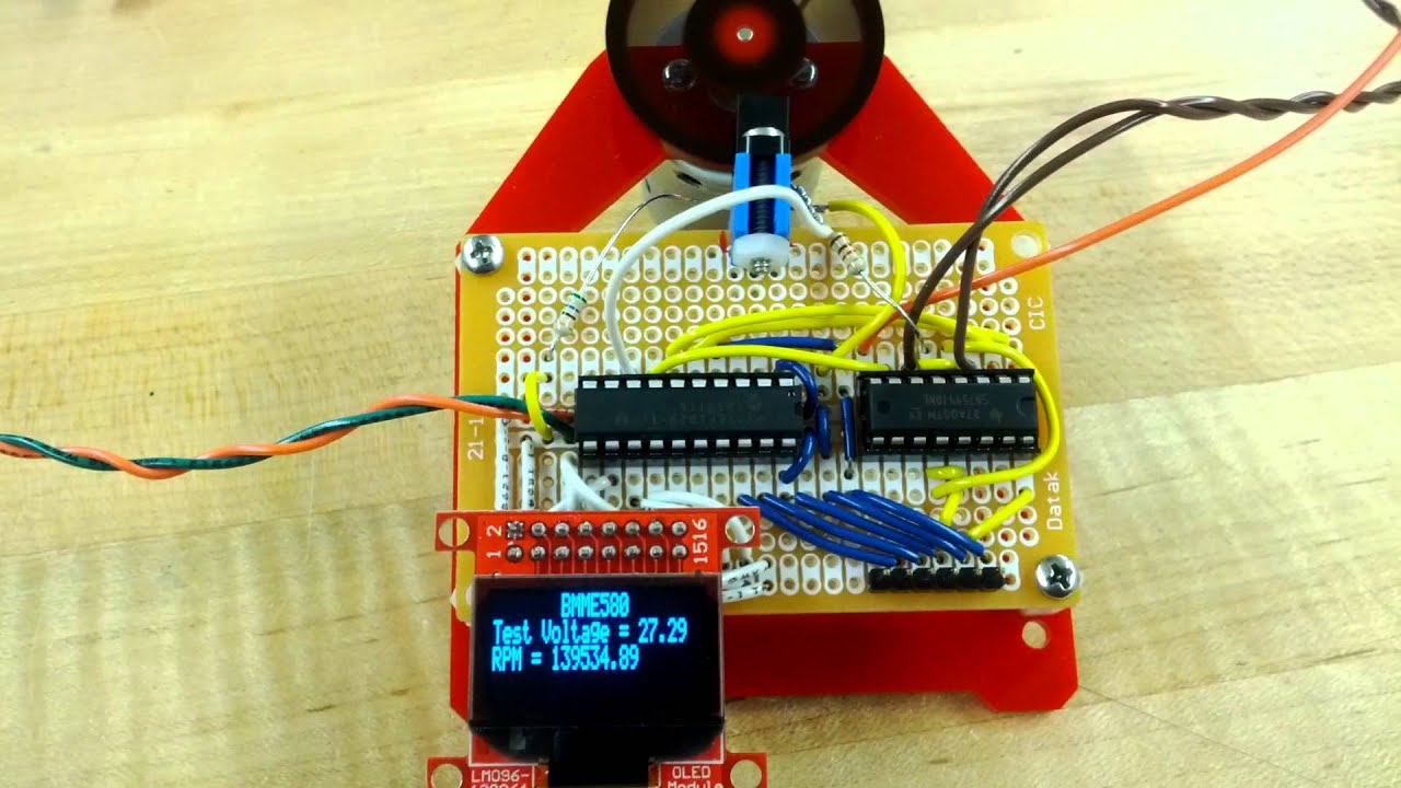 PIC16F1829 Photo Interrupter RPM Reading - YouTube