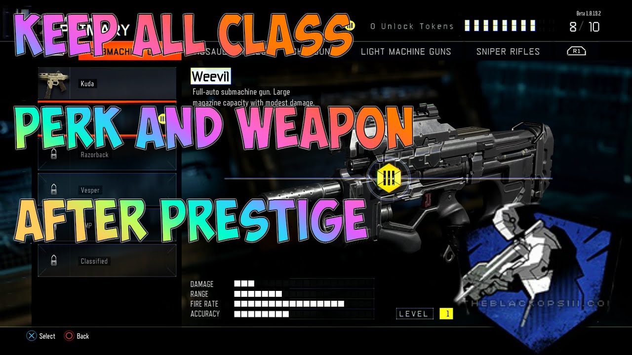 Black Ops 3 Glitches: Keep All Class & Weapon After Prestige !