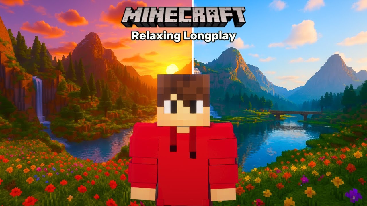 Relaxing Minecraft Longplay | Building & Exploring (No Commentary)