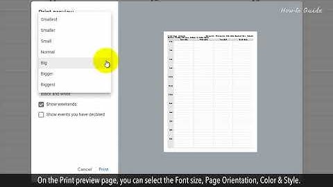 How to Print Your Google Calendar