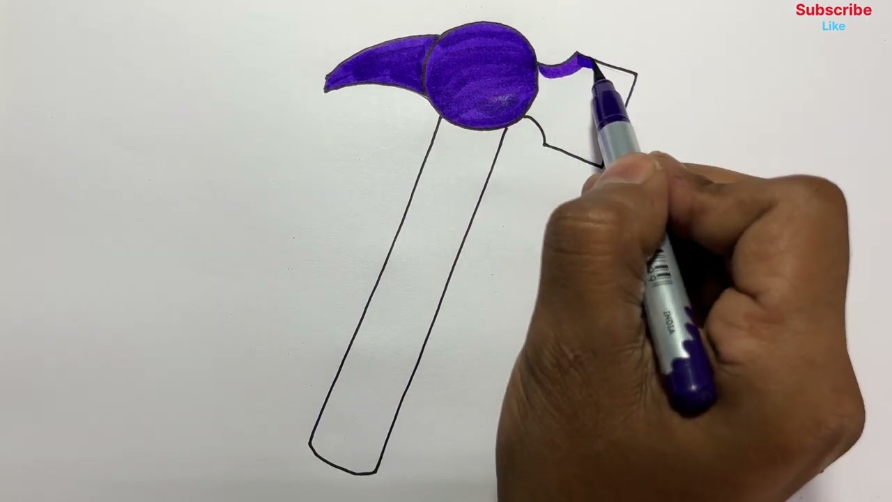 Hammer 🔨 drawing for beginners/ 