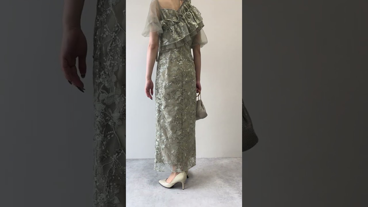 グリーンの3wayチュールスパンコールドレス[M] Lejaのレンタル｜11