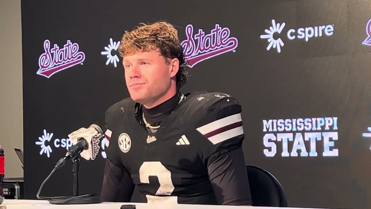 Mississippi State quarterback Blake Shapen discusses last minute win over Arizona State 