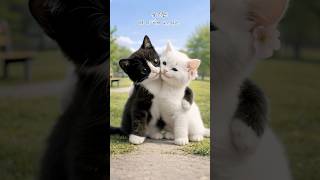Kiss＆hug❗️世界は愛で溢れてる✨️来年もよろしくお願いします💓 #aicat #aivideo #aishorts #子猫 #センガの幸せ旅 #旅猫