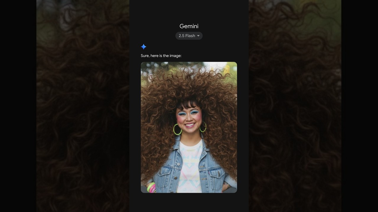 Want your dream big hair? Get it with #NanoBanana and #Veo3 in #GoogleGemini.
