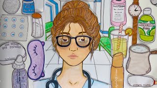 Paper ASMR | Caring for a Tired Night Shift Nurse 🩺📄 #asmr #paperasmr #nightshiftnurse