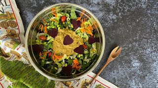 🥗 ❤️ Heartbeet Salad - What I Eat For Lunch As A Raw Vegan Chef 🥗 ❤️