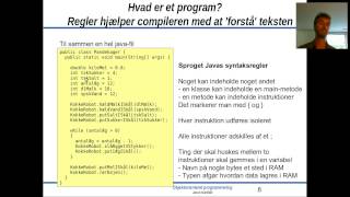 lektion 1, variabler og betingelser