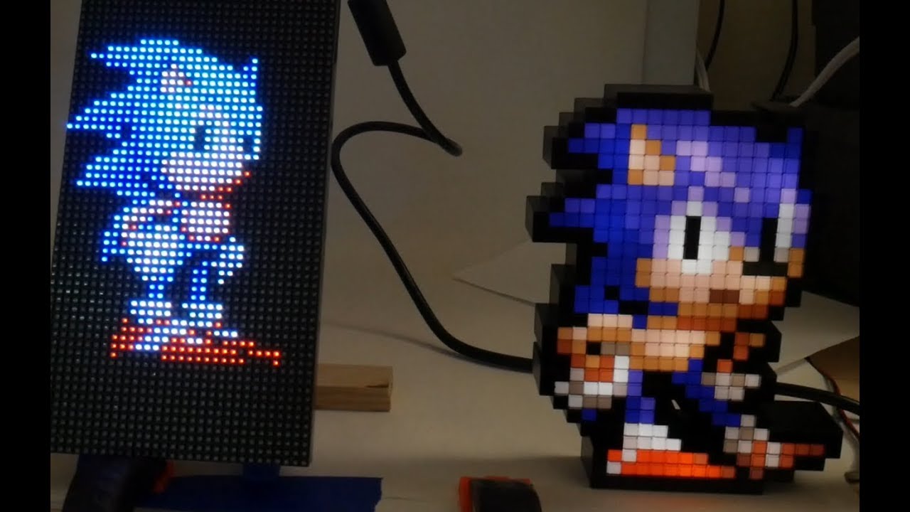 Animated LED Sonic Pixel Frame with ESP8266 & Arduino - YouTube