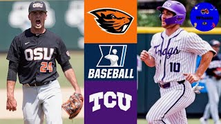 Oregon State vs #6 TCU | Fort Worth Regional Elimination Game | 2021 College Baseball Highlights
