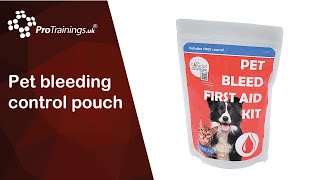 Pet bleeding control pouch