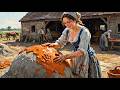 Building a Cob Oven &amp; Clay-Baked Chicken 🍂 19th Century Village Life &amp; Relaxing Piano Music