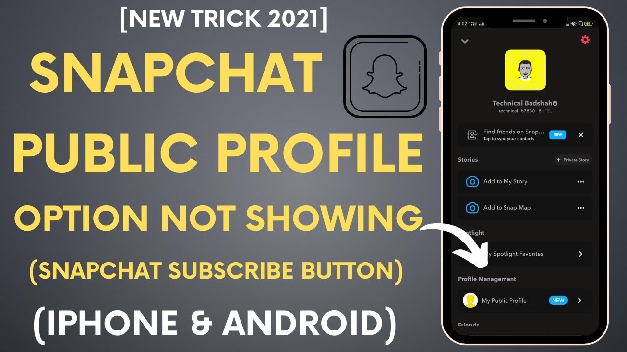 How To Get Snapchat Public Profile (2024!) Snapchat Subscribe Button