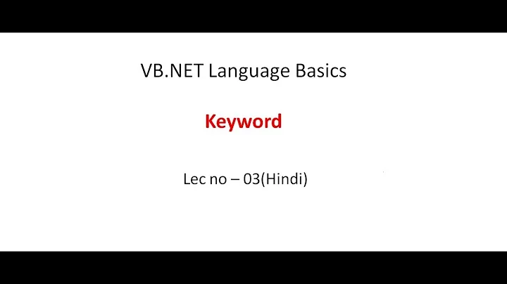 keyword in vb net