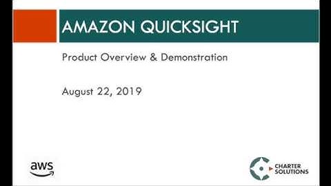 Drill Down FAST with Amazon Quicksight