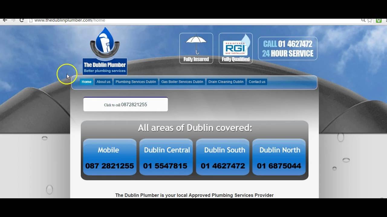 Plumbers Dublin with The Dublin Plumber Blog review call 0872821255