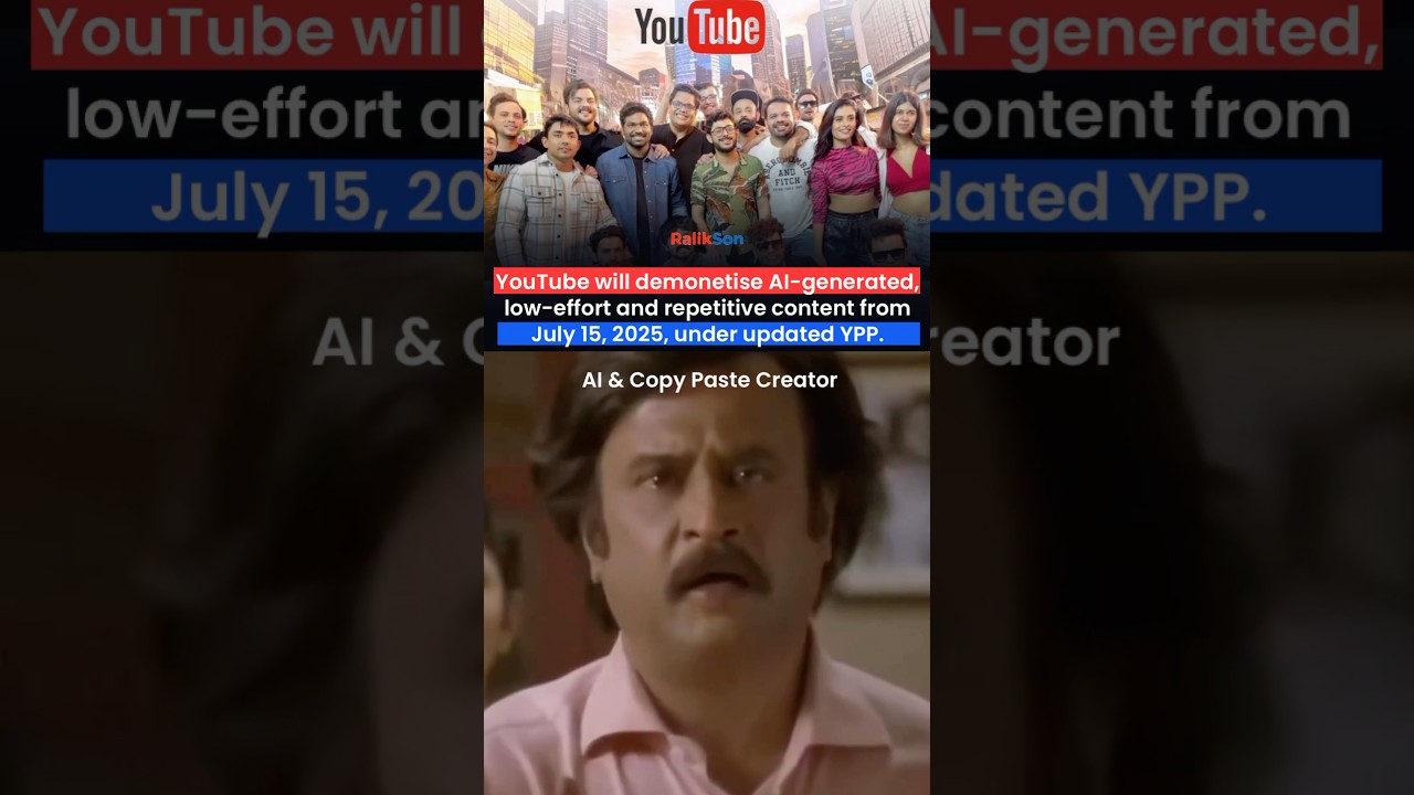 YouTube Updated YPP Guidelines for Low Effort Content