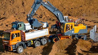 Rc Lesu Et30H Excavator Work Hard!! Rc Dt60 Bulldozer Lesu Aoue, Rc Model Truck Scaleart Man 6X6