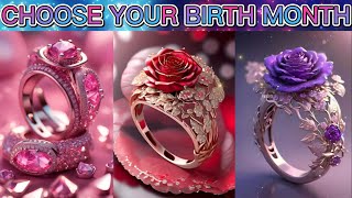 Choose Your Birth Month & See Your Beautiful Rings🎂💍 | Elegant Rings💗 | Girls Gifts🎁 |