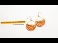 How to make a macrame earrings DIY #12: Modern semicircle hoop macrame Earrings by Thaohandmade