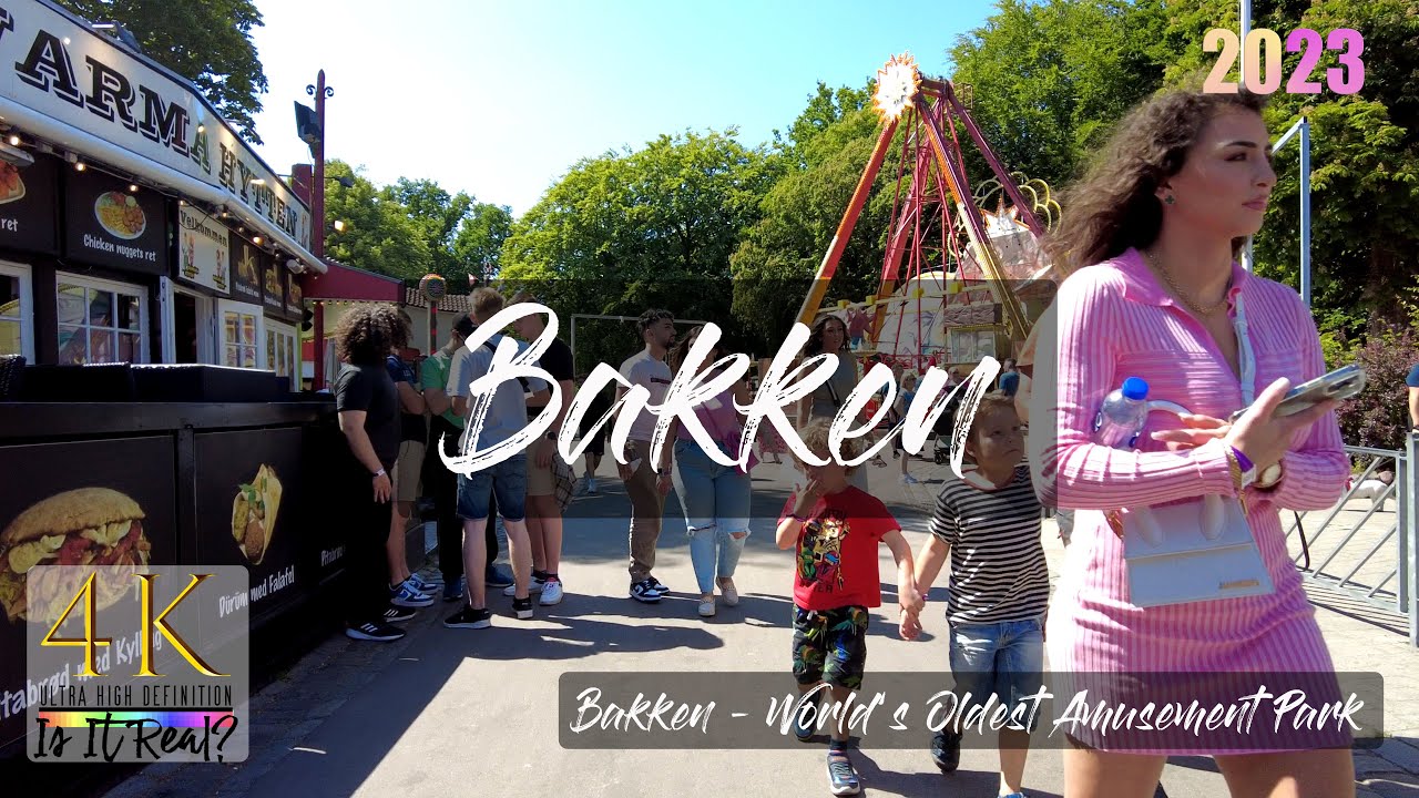 🎡World's Oldest Operating Amusement Park!! | Bakken | Copenhagen, Denmark | Walk | 4K | June 2023
