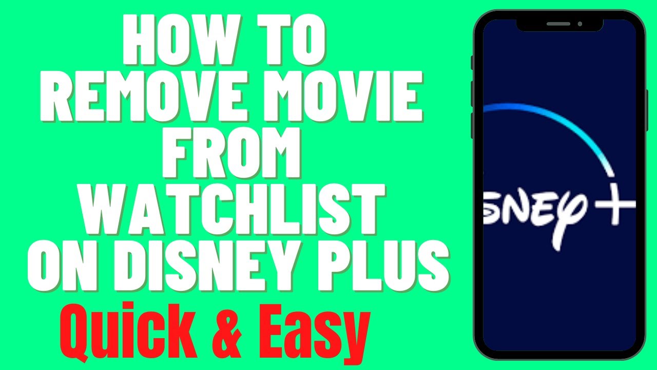 HOW TO REMOVE MOVIE FROM WATCHLIST ON DISNEY PLUS - YouTube