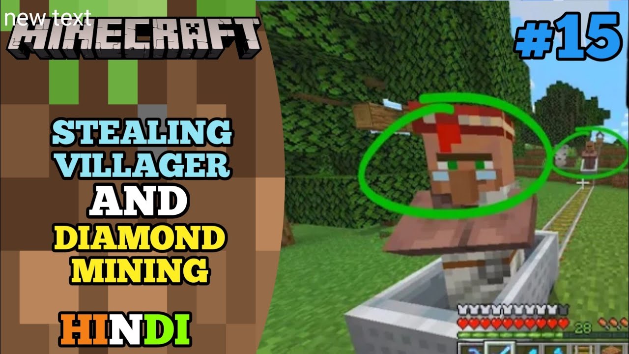 15 Minecraft Stealing Villagers And Diamond Mining Hindi
