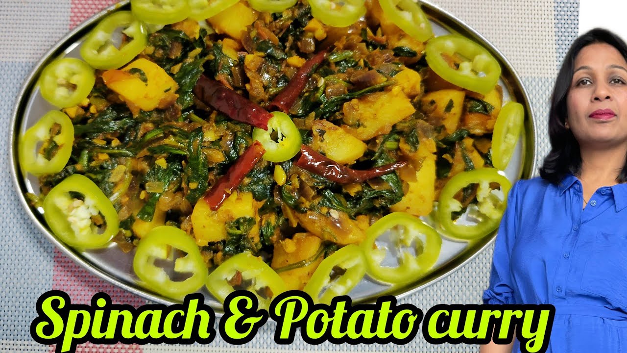 ALOO PALAK -Eat Your Greens! This Spinach & Potato Curry is the ultimate healthy comfort food.