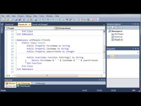 Visual Basic Tutorial   105   More On Nested Namespaces ‏